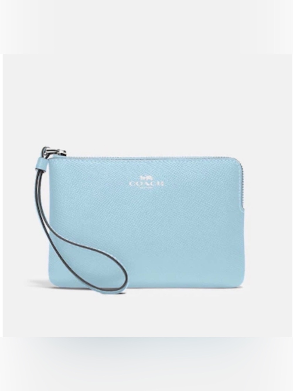 NWT Coach Leather Corner Zip Waterfall Wristlet
